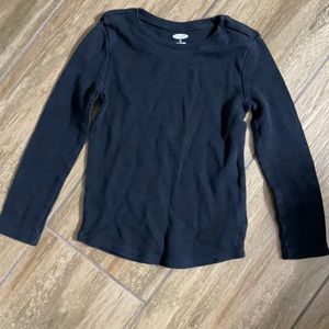 Black Long Sleeve Thermal Top in 5t
